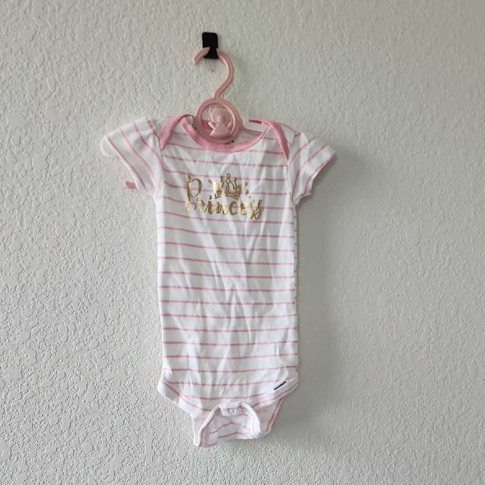 Gerber Pink and Gold Bodysuits with Snap Closures